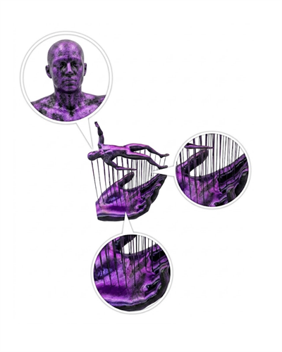 El İnsan Figür 3D Dekoratif Obje Modern Tasarım ve Estetik Görünüm