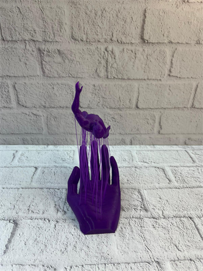 El İnsan Figürü Mor Modern Sanatsal Biblo Soyut Tasarım Salon ve Ofis Dekoru