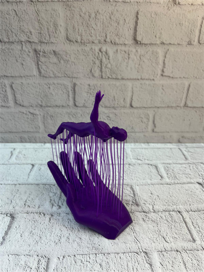 El İnsan Figürü Mor Modern Sanatsal Biblo Soyut Tasarım Salon ve Ofis Dekoru