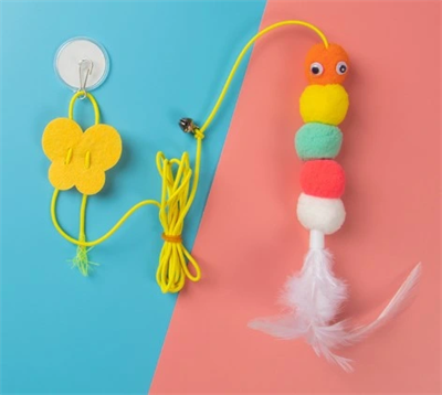 Elastik Yapışkanlı Kedi Oyun Oltası