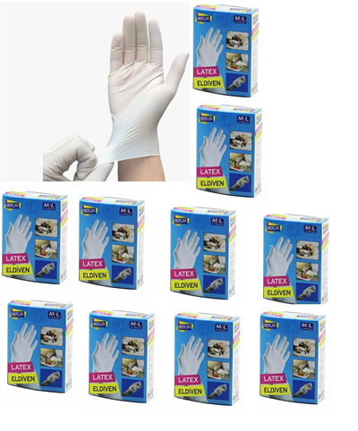 Eldiven Latex Eldiven Muayene Eldiveni S/M 60 Adet