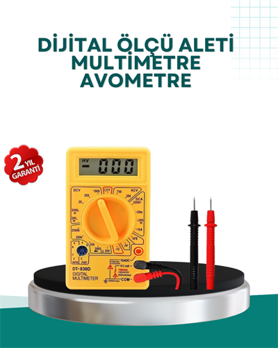 Elektrik Ölçüm Cihazı Dijital Multimetre 10 Amper Destekli