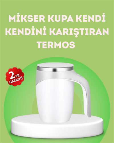 Elektrikli Otomatik Karıştırıcı Kupa – 304 Paslanmaz, USB Şarjlı, Taşınabilir