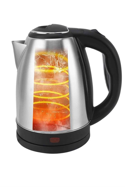 Elektrikli Paslanmaz Çelik Su Isıtcı Çelik Kettle 1.8 Lt. Uzun Ömürlü