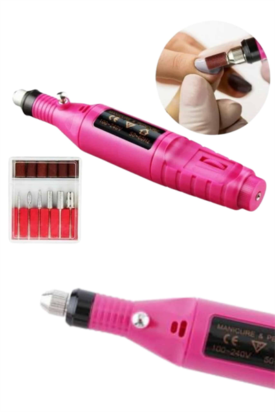 Elektrikli Profesyonel Manikür Pedikür Seti Değiştirilebilir Başlık Seçeneği