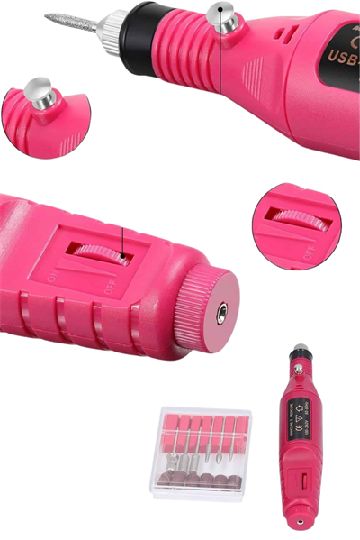 Elektrikli Profesyonel Manikür Pedikür Seti Değiştirilebilir Başlık Seçeneği