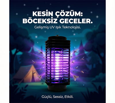 Elektrikli Sinek Öldürücü Cihaz Cız Lamba Mor Işık