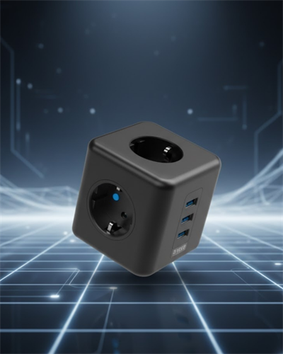 Elektronik Cihazlar İçin Akım Korumalı 3 Prizli USB’li Küp Priz