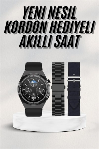 En Çok Tercih Edilen Akıllı Saat Amoled Ekran Nabız Sensörü GPS Uyumlu Adımsayar