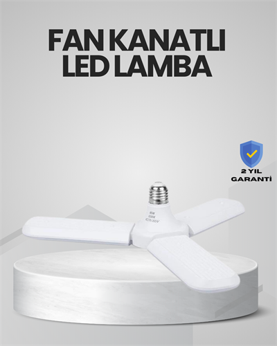 Enerji Tasarruflu LED Ampül 60 Watt 4 Kollu Beyaz Işık