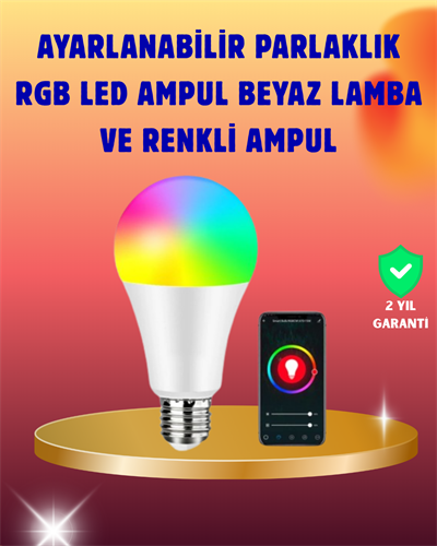 Enerji Verimli Akıllı LED Ampul, Uzaktan Kontrol Özellikli