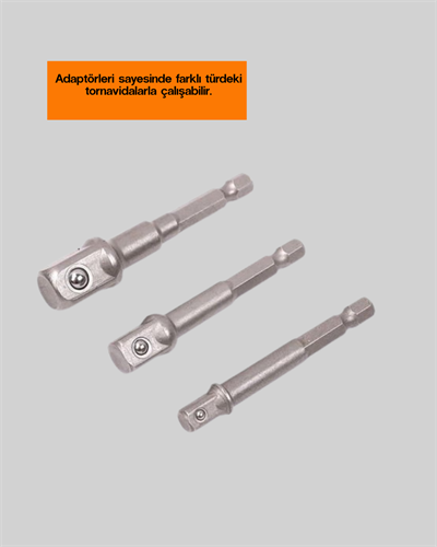 Ergonomik 16 Parça Bits Tornavida Uç ve Adaptör Seti