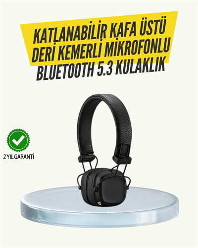 Ergonomik Konforlu Kablosuz Kulak Üstü Bluetooth Kulaklık