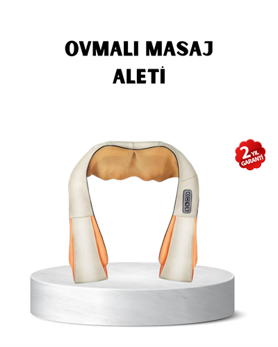 Ergonomik Ovmalı Masaj Aleti – Isıtmalı, Yoğurmalı, Boyun ve Bel Rahatlatıcı Masaj Makinesi