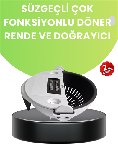 Ergonomik Sebze Rendeleyici ve Süzgeç Hazneli Dilimleyici