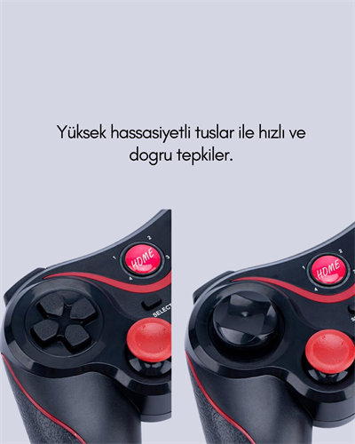 Ergonomik Tasarımlı Çok Yönlü Wireless Gamepad