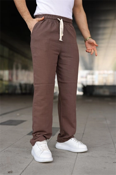 Erkek İthal Yıkamalı Keten Pantolon
