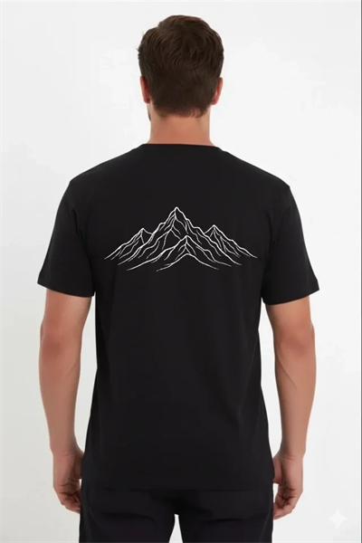 Erkek Nihilist Penguen Özel Tasarım Oversize Bisiklet Yaka Tişört - Siyah