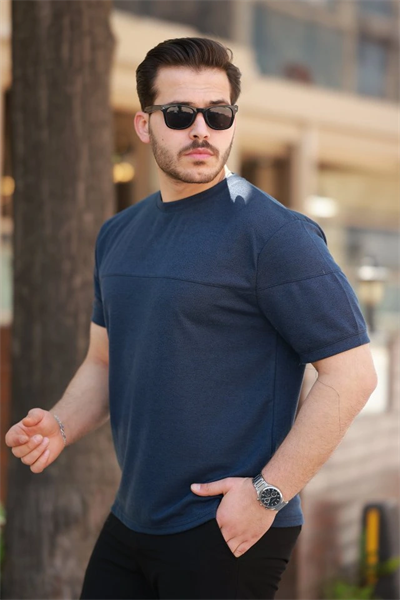 Erkek Oversize Bisiklet Yaka Kısa Kollu T-shirt