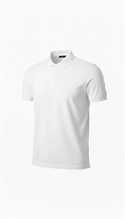 Erkek Pike Kumaş Düğmeli Yaka Regular Fit Günlük Kısa Kol Tişört T-shirt - Beyaz