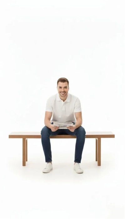 Erkek Pike Kumaş Düğmeli Yaka Regular Fit Günlük Kısa Kol Tişört T-shirt - Beyaz