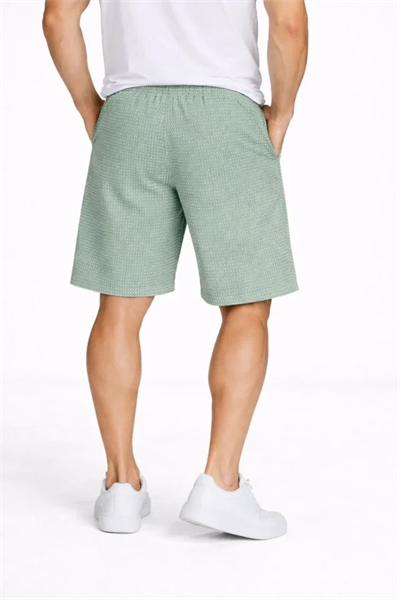 Erkek Pötikareli Şort – Beli Lastikli Bağcıklı, Cepli, Rahat Kesim Günlük Yazlık Şort - Mint Yeşili
