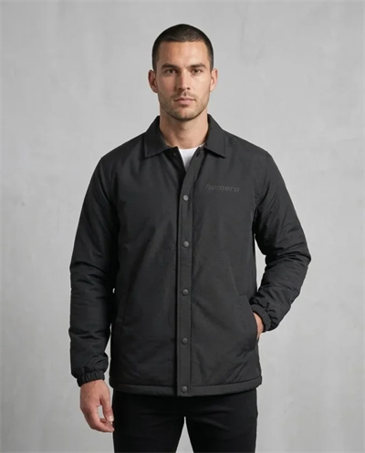Erkek Yağmur İtici İç Astarlı Çıtçıtlı İç Cepli Dış Cepli Mevsimlik Mont - Siyah