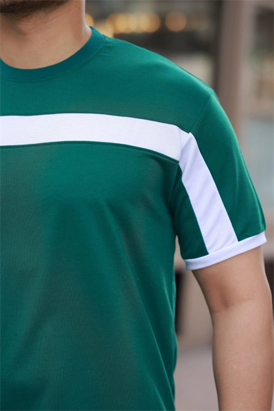 Erkek şerit Detaylı Kısa Kollu T-shirt