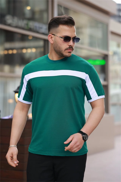 Erkek şerit Detaylı Kısa Kollu T-shirt