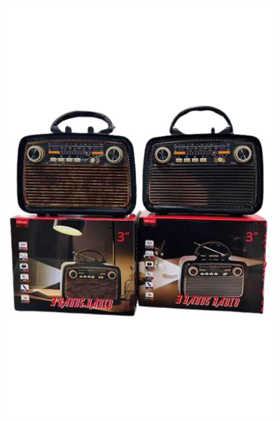 Eskitme Nostalji Tasarımlı Bluetoothlu Nostalji Radyo Ahşap Nostaljik Görünümlü