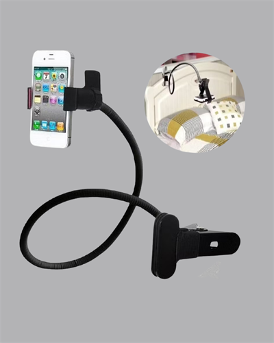 Esnek Gövdeli Mandallı Masaüstü Telefon Tutucu