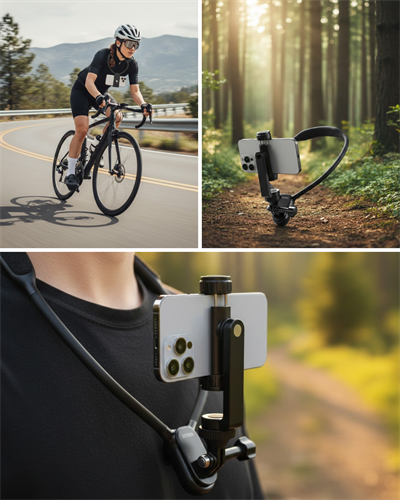 Esnek Silikon Boyun Montajlı Telefon Tutucu Canlı Yayın ve Vlog Çekim