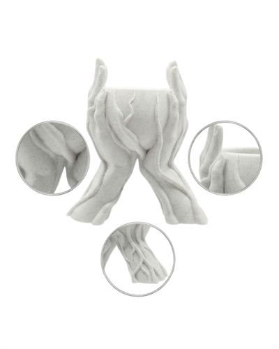 Estetik El Figürlü Dekoratif 3D Baskı Vazo Saksı Ev Dekorasyonu