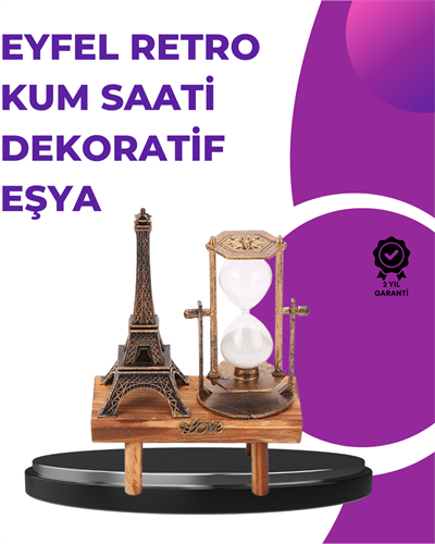 Ev, Ofis ve Kafeler İçin Retro Ahşap Kum Saati Dekorasyonu