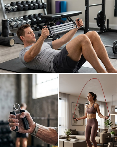 Ev Spor Seti Atlama İpi El Yayı Karın Egzersiz Aleti Fitness Seti