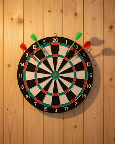 Ev ve Ofis İçin 17 İnç Dart Tahtası Seti 4 Adet Dart Oku Dahil