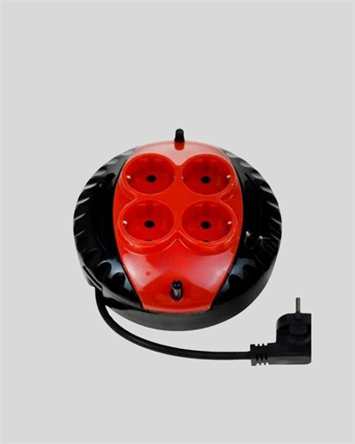 Ev ve Ofis İçin 3 Metre Kablolu 4 Priz Makarası