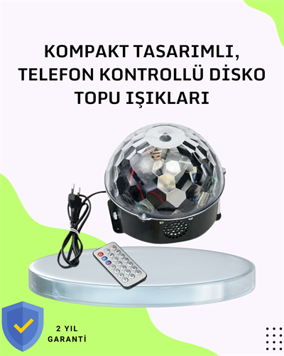 Ev ve Parti İçin Masaüstü Bluetooth Disko Topu Işık Gösterisi