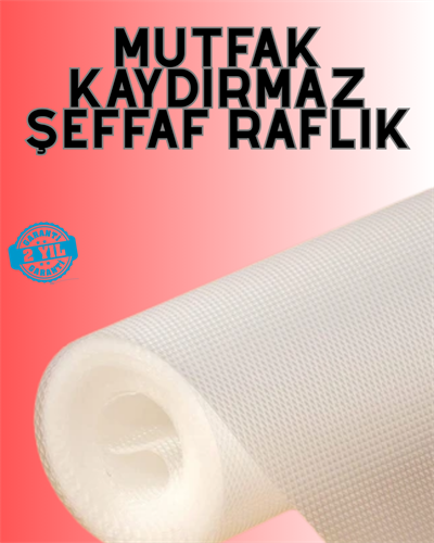 Eva malzemeden kaydırmaz şeffaf raflık buzdolabı kaplaması