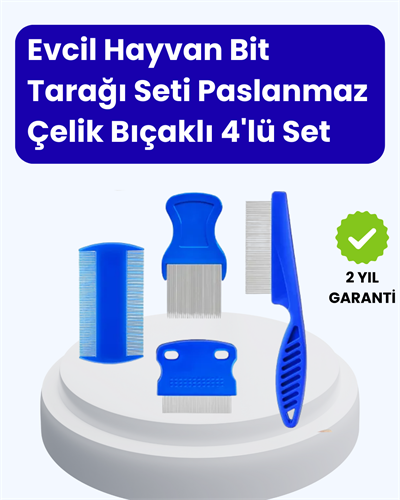 Evcil Hayvan Bakımı İçin Dayanıklı ve Çok Amaçlı Tarak Seti (4 Parça)
