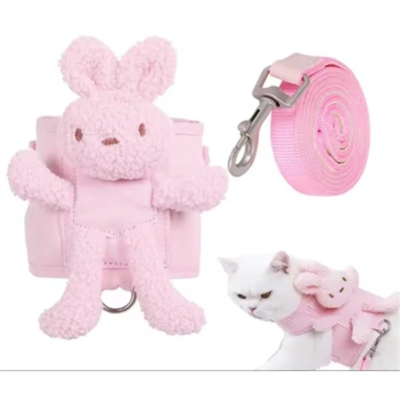 Evcil Hayvan Peluş Ayıcıklı Göğüs Gezdirme Tasması Set