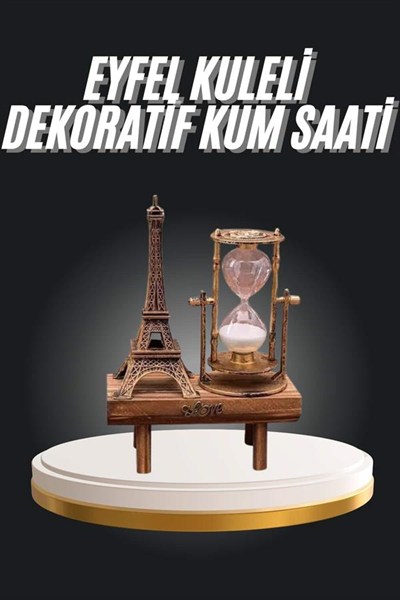 Eyfel Kuleli Kum Saati Dekoratif Hediyelik Eşya Retro Eyfel Kulesi