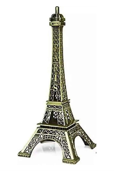Eyfel Kulesi Tasarımlı Kum Saati Kristalleştirilmiş Kum Saati Dekoratif Ahşap Görünümlü