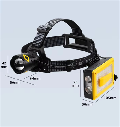 F.B.I Pro F-3003 Alüminyum PM10-TG LED Type-C Powerbank ve Solar Şarjlı Kamp Kafa Feneri