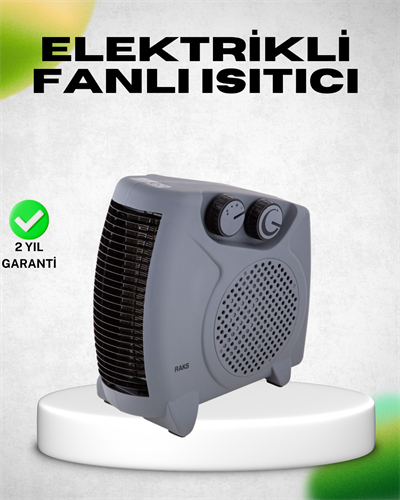 Fanlı Elektrikli Isıtıcı Termostatlı Güvenli Yanmaz Plastik Gövde
