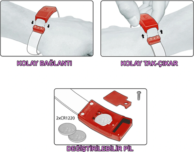 Festival & Parti LED Bileklik 3 Farklı Mod Işıklı 1 Adet
