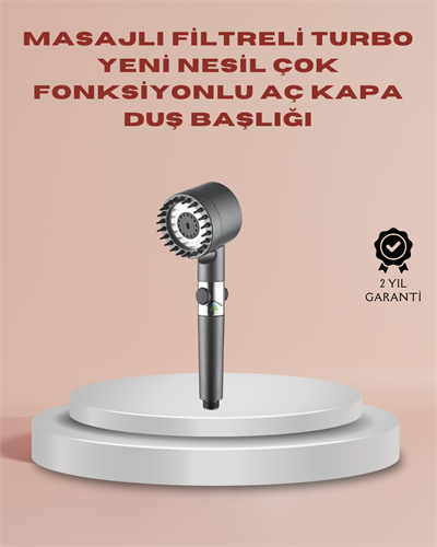 Filtreli Masaj Özellikli Duş Başlığı Aç Kapa Tuşlu