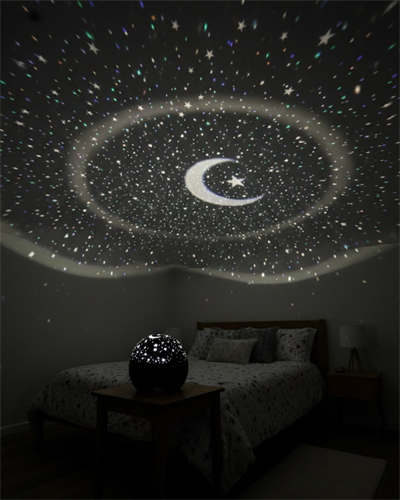 Fişli Yıldız Projektör Gece Lambası Müzikli