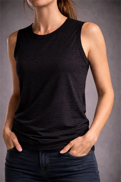 Flamlı Kumaş Sıfır Kolsuz Atlet Basic Spor Üst, Günlük Ve Fitness Kullanımına Uygun - Siyah