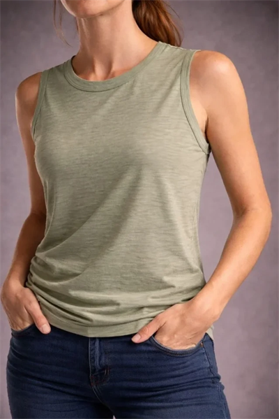 Flamlı Kumaş Sıfır Kolsuz Atlet Basic Spor Üst, Günlük Ve Fitness Kullanımına Uygun - Mint Yeşili